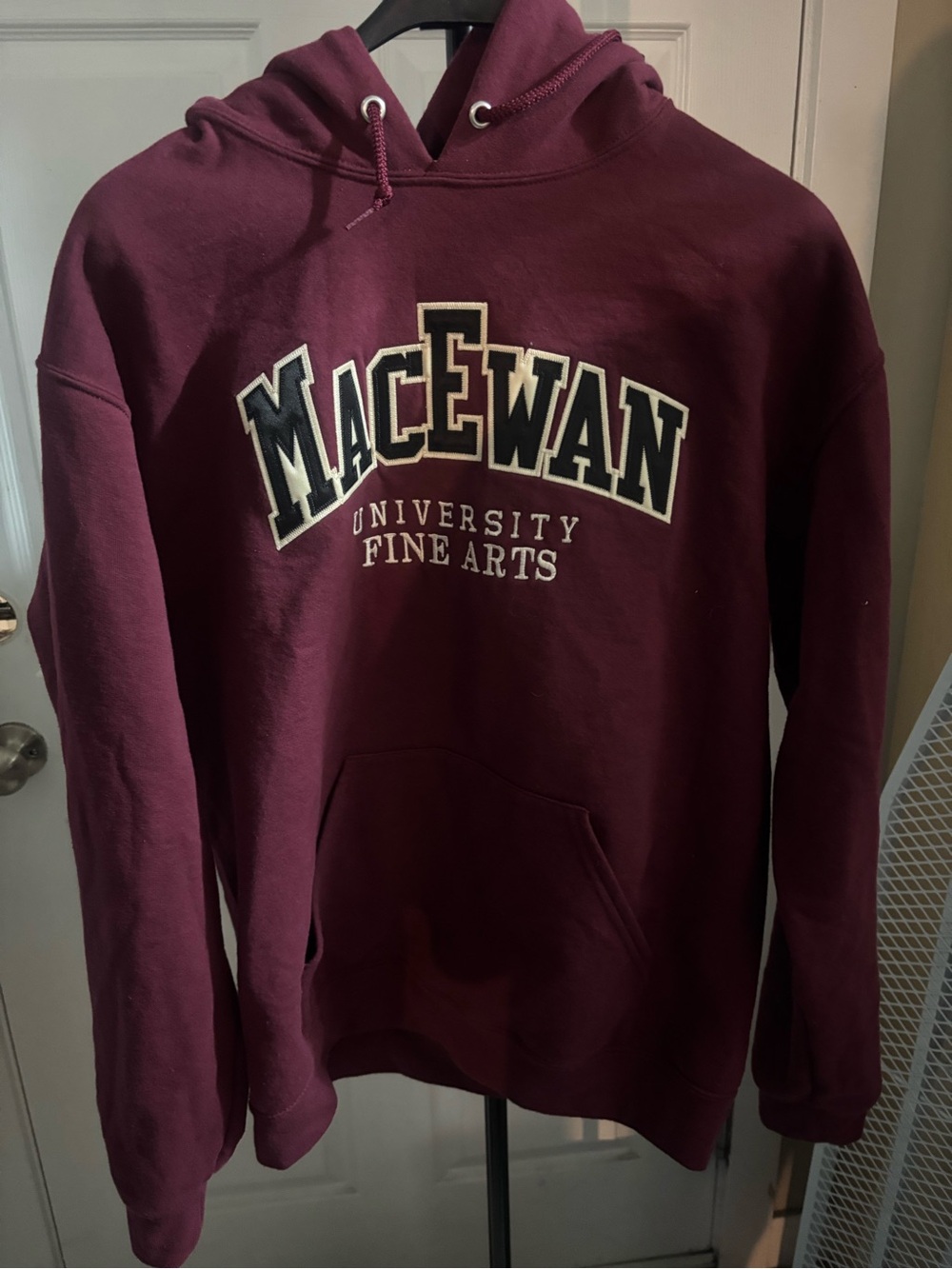 Jerzees Maroon MacEwan University Fine Arts Hoodie